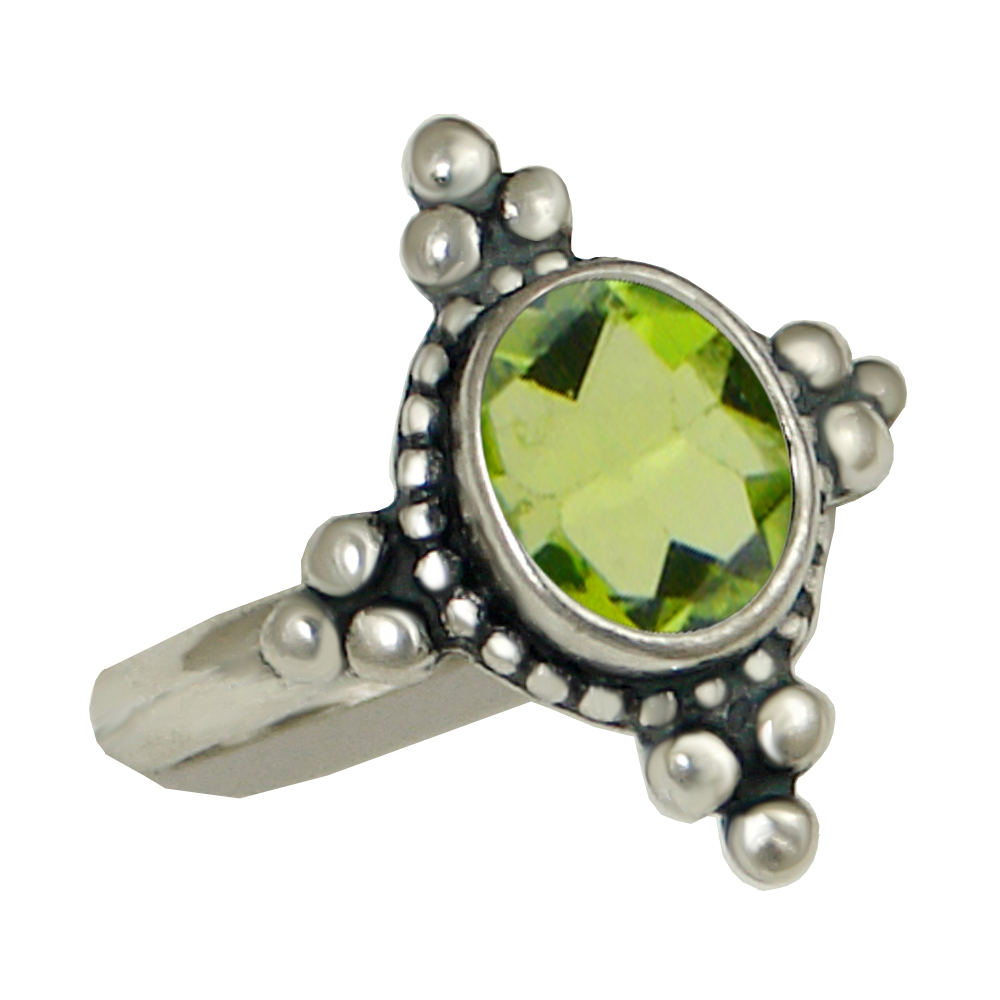 Sterling Silver Gemstone Ring With Peridot Size 8 Sterling Silver Gemstone Ring With Peridot Size 8